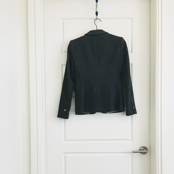 Banana Republic grey wool blazer w/ red accents, 0 - Picture 2 of 5